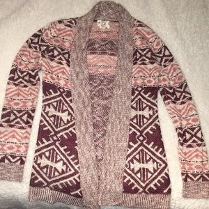 Patterned knit cardigan
